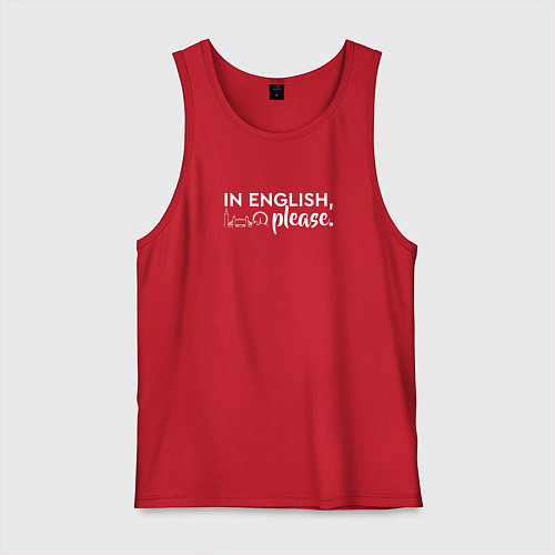 Мужская майка In English, please / Красный – фото 1