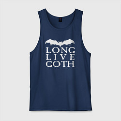 Майка мужская хлопок Long Live Goth, цвет: тёмно-синий