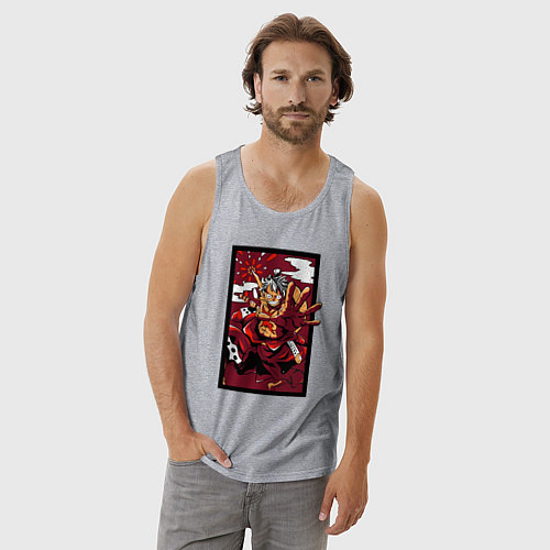 Мужская майка ЛУФФИ 5 ЙОНКО ONE PIECE / Меланж – фото 3