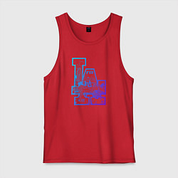 Майка мужская хлопок Los angeles lakers баскетбол, цвет: красный