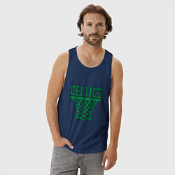 Майка мужская хлопок Celtics Dunk, цвет: тёмно-синий — фото 2
