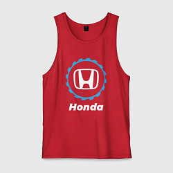 Майка мужская хлопок Honda в стиле Top Gear, цвет: красный