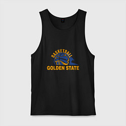 Майка мужская хлопок Golden State Basketball, цвет: черный