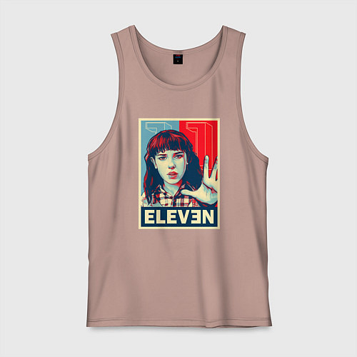 Мужская майка Stranger Things Eleven / Пыльно-розовый – фото 1