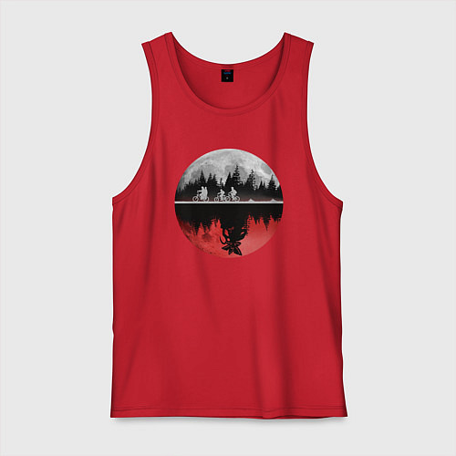 Мужская майка Stranger Things Moon / Красный – фото 1