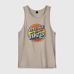 Майка мужская хлопок Год изготовления 1973, цвет: миндальный