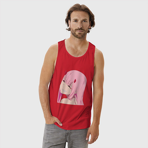 Мужская майка Zero Two крупный план / Красный – фото 3