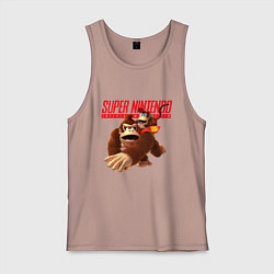 Майка мужская хлопок Nintendo - DK, цвет: пыльно-розовый