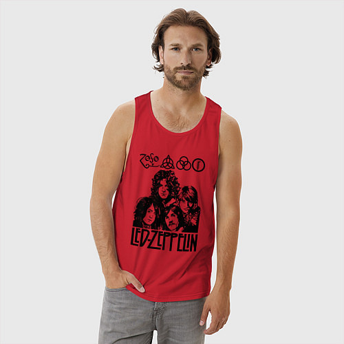 Мужская майка Led Zeppelin Black / Красный – фото 3