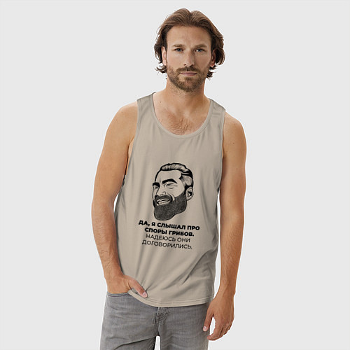 Мужская майка Гигачад Мем / Миндальный – фото 3