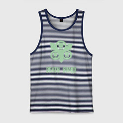 Майка мужская хлопок Гвардия смерти Нургла винтаж лого, цвет: синяя тельняшка