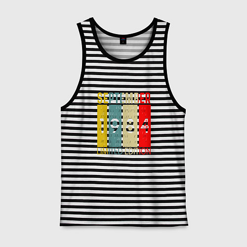 Мужская майка 1984 - Сентябрь / Черная тельняшка – фото 1