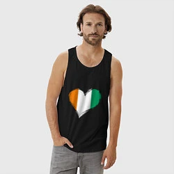 Майка мужская хлопок Сердце - Ирландия, цвет: черный — фото 2