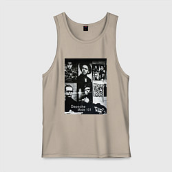 Майка мужская хлопок Depeche Mode 101 Vintage 1988, цвет: миндальный