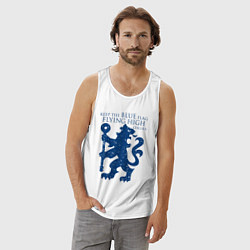 Майка мужская хлопок FC Chelsea Lion, цвет: белый — фото 2
