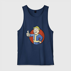 Майка мужская хлопок Vault boy like, цвет: тёмно-синий