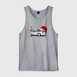 Майка мужская хлопок Subaru Impreza WRX Sti Retro JDM, цвет: меланж