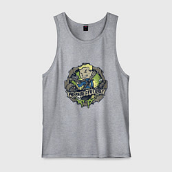 Майка мужская хлопок Vault game future boy, цвет: меланж