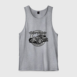 Майка мужская хлопок Hot rods, цвет: меланж