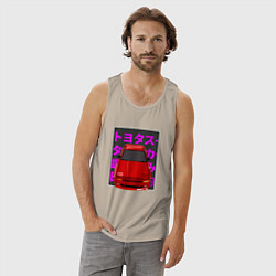 Майка мужская хлопок Supra A70 MK3 JDM, цвет: миндальный — фото 2