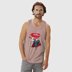 Майка мужская хлопок Крипто и Супермен с лого DC Лига Суперпитомцы, цвет: пыльно-розовый — фото 2