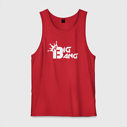 Майка мужская хлопок Bigbang logo, цвет: красный