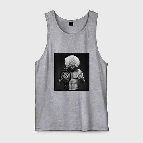 Мужская майка Хабиб Нурмагомедов чемпион / Меланж – фото 1