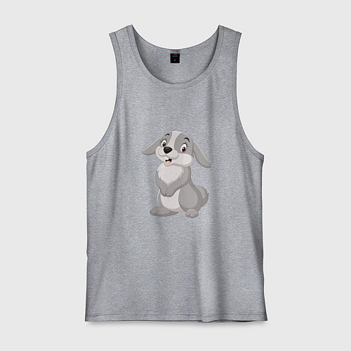 Мужская майка Милашка Кролик / Меланж – фото 1