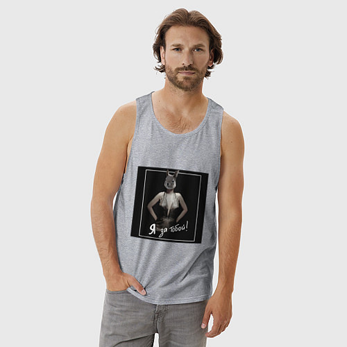 Мужская майка Белочка пришла / Меланж – фото 3