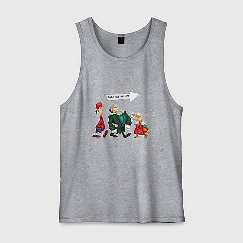 Мужская майка Троица-Остров Сокровищ / Меланж – фото 1