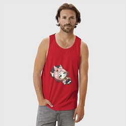 Майка мужская хлопок Унылая Диона, цвет: красный — фото 2