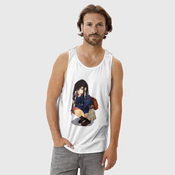 Майка мужская хлопок Такина из Ликорис рекоил, цвет: белый — фото 2