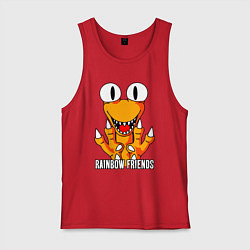 Майка мужская хлопок Радужные друзья - Оранжевый, цвет: красный