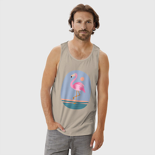 Мужская майка Фламинго / Миндальный – фото 3