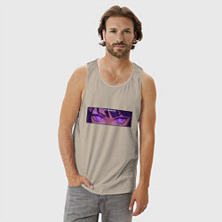 Майка мужская хлопок Бог вечности - Шогун Райден, цвет: миндальный — фото 2