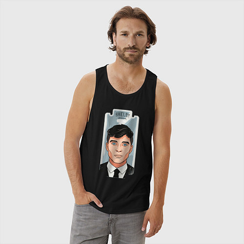 Мужская майка Острые козырьки Томми / Черный – фото 3