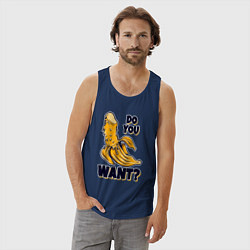 Майка мужская хлопок Sexy банан, цвет: тёмно-синий — фото 2