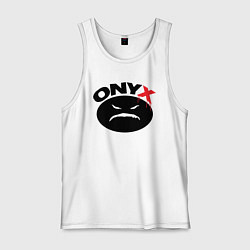 Майка мужская хлопок Onyx logo black, цвет: белый
