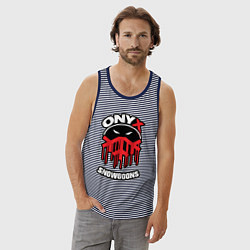 Майка мужская хлопок Onyx - snowgoons, цвет: синяя тельняшка — фото 2