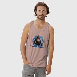 Майка мужская хлопок Тор GoW Ragnarok, цвет: пыльно-розовый — фото 2