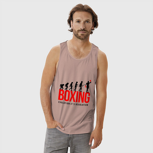 Мужская майка Boxing evolution / Пыльно-розовый – фото 3