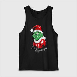 Мужская майка Merry Christmas, Santa Claus Grinch