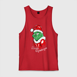 Мужская майка Merry Christmas, Santa Claus Grinch