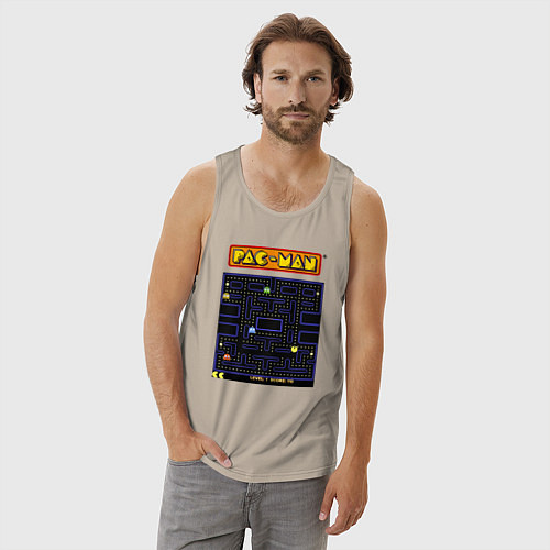 Мужская майка Pac-Man на ZX-Spectrum / Миндальный – фото 3