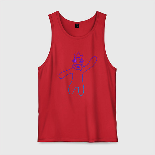 Мужская майка Роблокс: Синий неон / Красный – фото 1