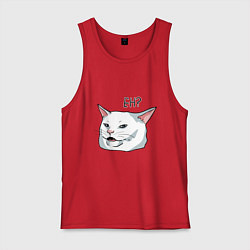 Майка мужская хлопок Eh?!, цвет: красный