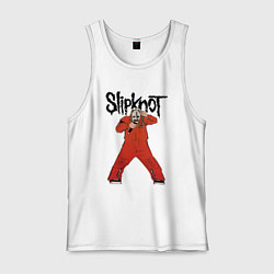 Майка мужская хлопок Slipknot fan art, цвет: белый