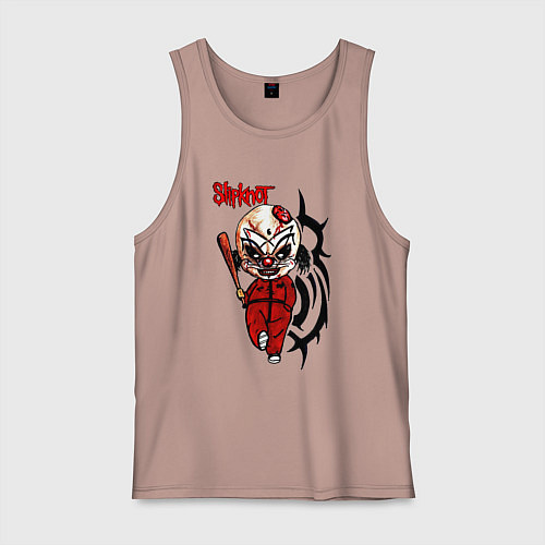 Мужская майка Slipknot fan / Пыльно-розовый – фото 1