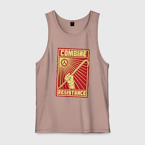 Мужская майка Сопротивление комбайнам / Пыльно-розовый – фото 1