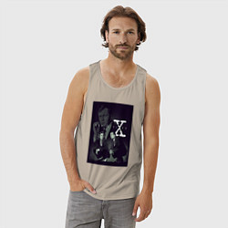 Майка мужская хлопок X poster, цвет: миндальный — фото 2